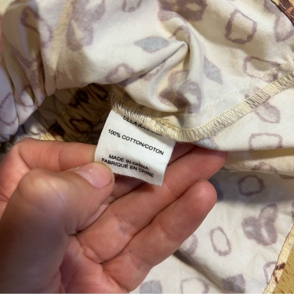 Ulla Johnson Ines Puff Sleeve Peplum Cotton Blouse Size 6 Boho Cottagecore - Picture 8 of 15